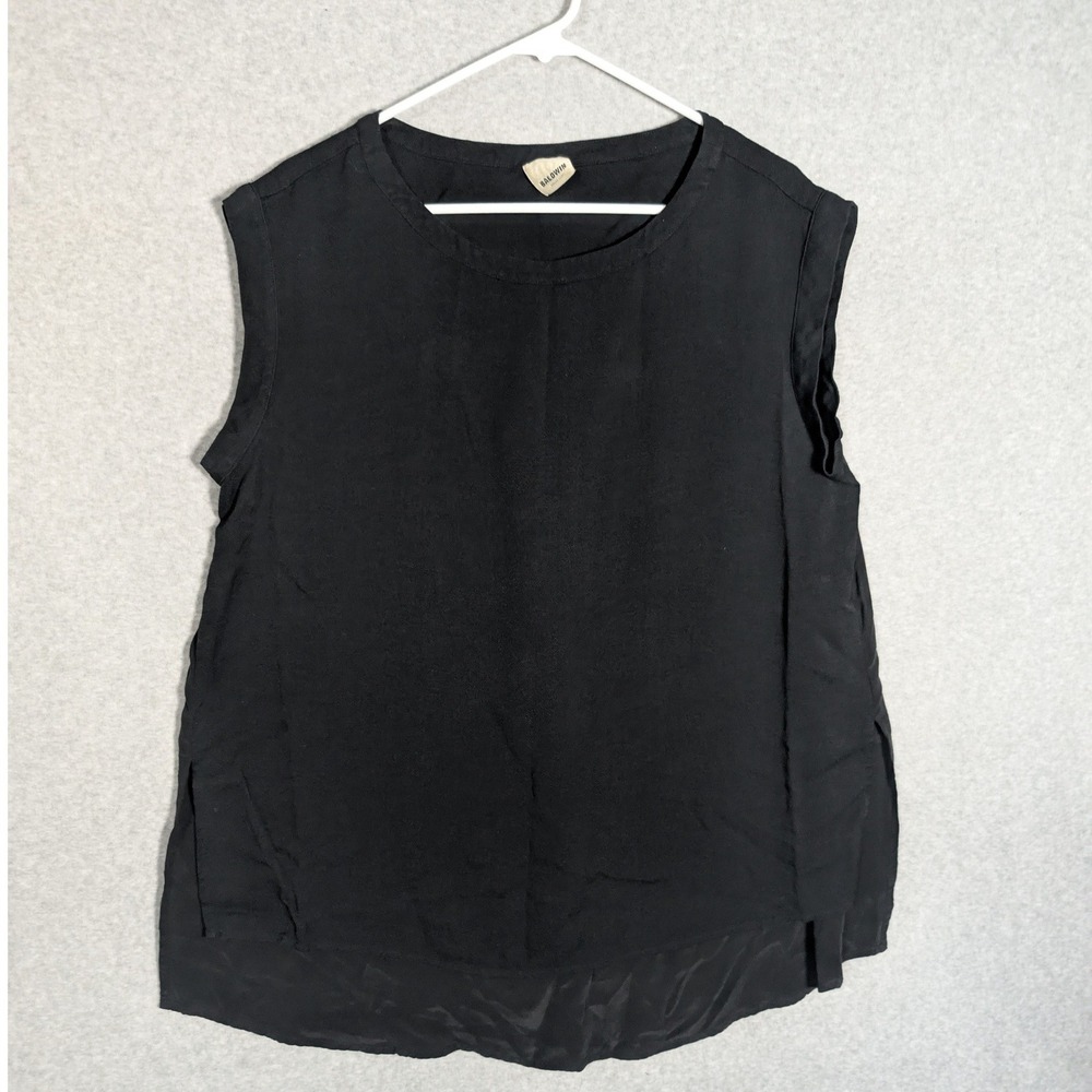 Baldwin Kansas Sleeveless Blouse Womens Large Contemporary Chic Minimalist Basic